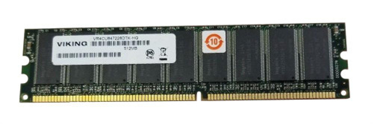 VR4CU647228DTK-HG | Viking | 512MB PC3200 DDR-400MHz ECC Unbuffered 184-Pin DIMM Memory Module