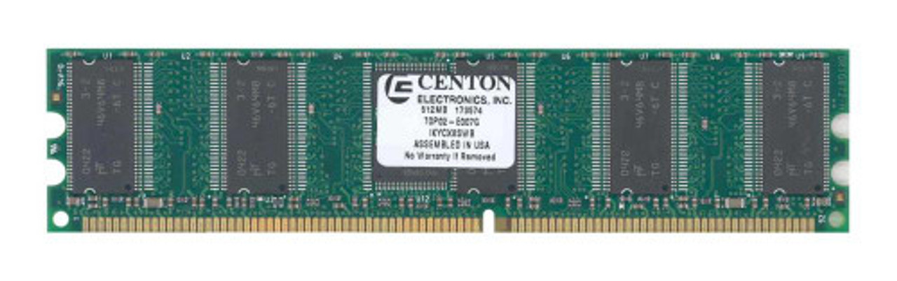 TOP02-E007G | Centon Electronics | Centon 512MB PC2100 DDR-266MHz Registered ECC CL2.5 184-Pin DIMM 2.5V Memory Module