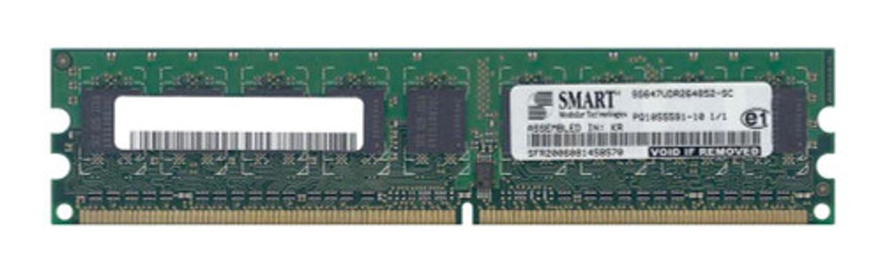 SG647UDR264852-SC | Smart Modular | 512MB PC2-5300 DDR2-667MHz ECC Unbuffered CL5 240-Pin DIMM Single Rank Memory Module
