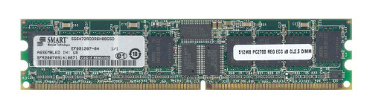 SG6472RDDR6H8BGSD | Smart Modular | 512MB PC2700 DDR-333MHz Registered ECC CL2.5 184-Pin DIMM 2.5V Single Rank Memory Module