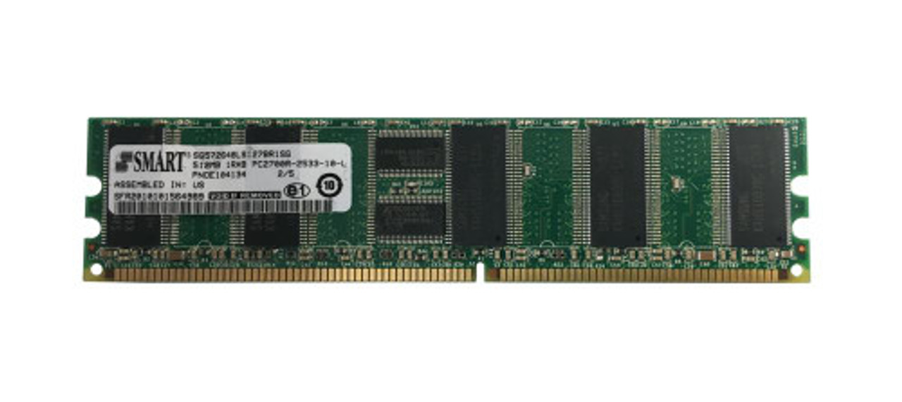 SG572648LSI27BR1SG | Smart Modular | 512MB PC2700 DDR-333MHz Registered ECC CL2.5 184-Pin DIMM 2.5V Memory Module