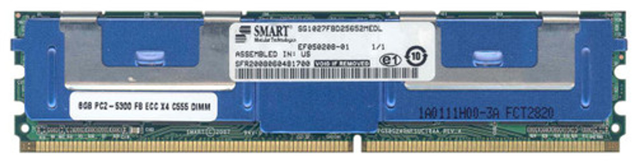 SG1027FBD25652MEDL | Smart Modular | 8GB PC2-5300 DDR2-667MHz ECC Fully Buffered CL5 240-Pin DIMM Dual Rank Memory Module