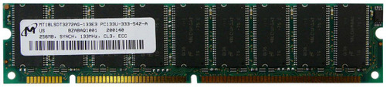PC133U-222-542-A | Memory Upgrades | 256MB PC133 133MHz ECC Unbuffered CL3 168-Pin DIMM Memory Module