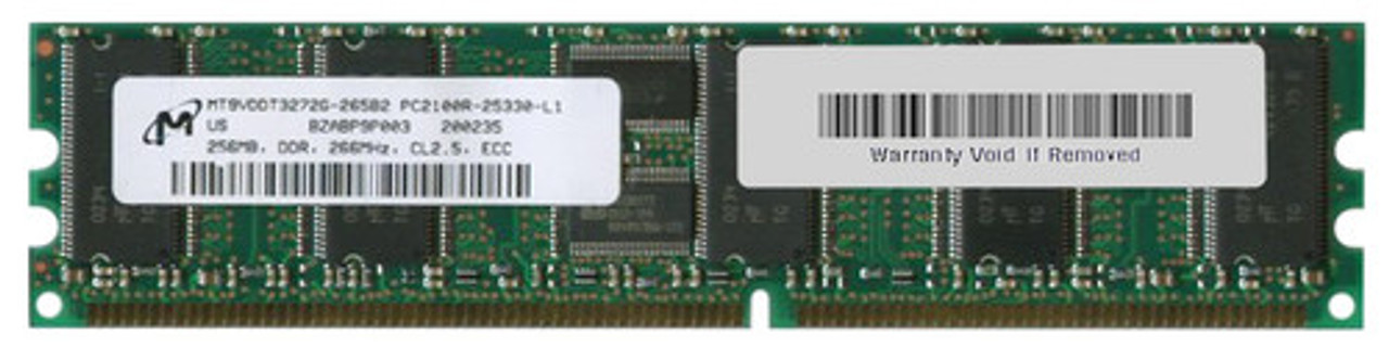 MT9VDDT3272G-265B1-0 | Micron | 256MB PC2100 DDR-266MHz Registered ECC CL2.5 184-Pin DIMM 2.5V Single Rank Memory Module