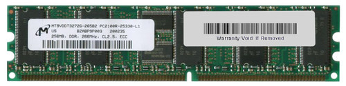 MT9VDDT3272G-265 | Micron | 256MB PC2100 DDR-266MHz Registered ECC CL2.5 184-Pin DIMM 2.5V Single Rank Memory Module