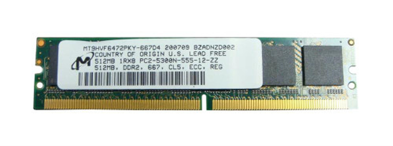MT9HVF6472PKY-667D4 | Micron | 512MB PC2-5300 DDR2-667MHz ECC Registered CL5 244-Pin Single Rank Mini-DIMM Memory Module