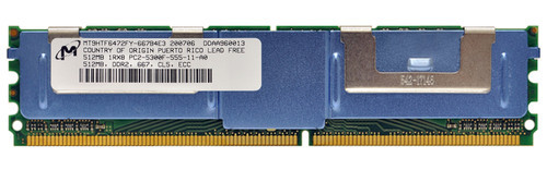 MT9HTF6472FY-667B4E3 | Micron | 512MB PC2-5300 DDR2-667MHz ECC Fully Buffered CL5 240-Pin DIMM Single Rank Memory Module