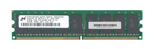 MT9HTF6472AY-667 | Micron | 512MB PC2-5300 DDR2-667MHz ECC Unbuffered CL5 240-Pin DIMM Single Rank Memory Module