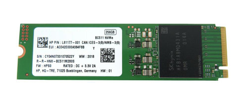 L61177-001 | HP | 256GB M.2 2280 S3 PCIe NVMe Internal Solid State Drive (SSD)