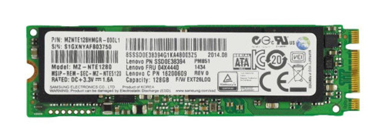 04X4440-02 | Lenovo | 128GB TLC SATA 6Gbps M.2 2280 Internal Solid State Drive (SSD)