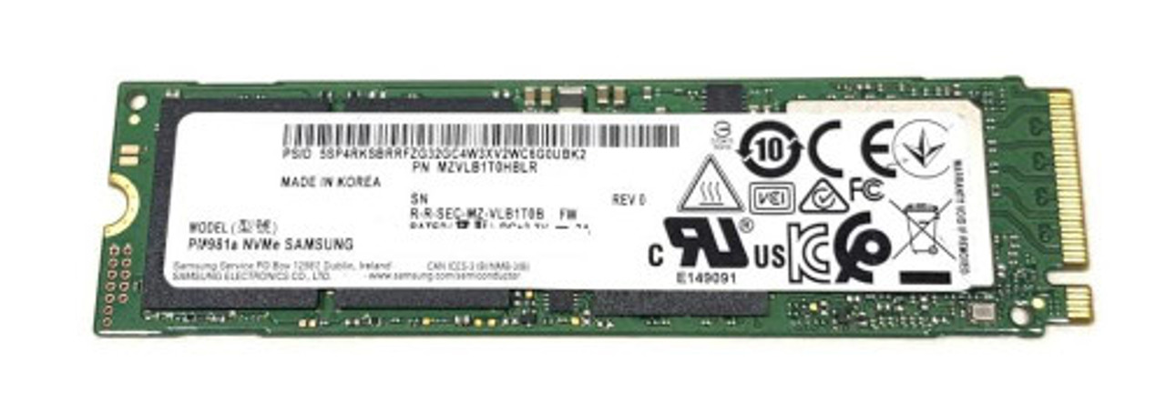 MZVLB1T0HBLR-000L2 | Samsung | PM981a Series 1TB TLC PCI Express 3.0 x4 NVMe (AES-256 / TCG Opal 2.0) M.2 2280 Internal Solid State Drive (SSD)