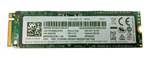 4XB0P01014 | Lenovo | 256GB TLC PCI Express 3.0 x4 NVMe M.2 2280 Internal Solid State Drive (SSD)