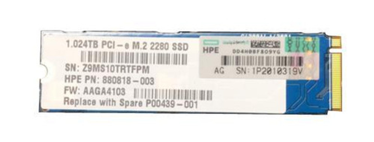 P00439-001 | HP | 1.024TB NVMe x4 M.2 2280 RI Internal Solid State Drive (SSD)