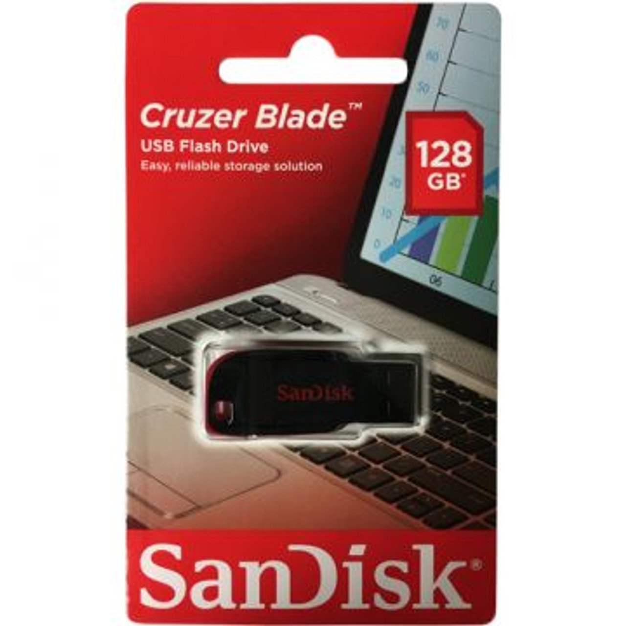 SDCZ50-128G-B35 | SanDisk | 128GB Cruzer Blade USB 2.0 Flash Drive