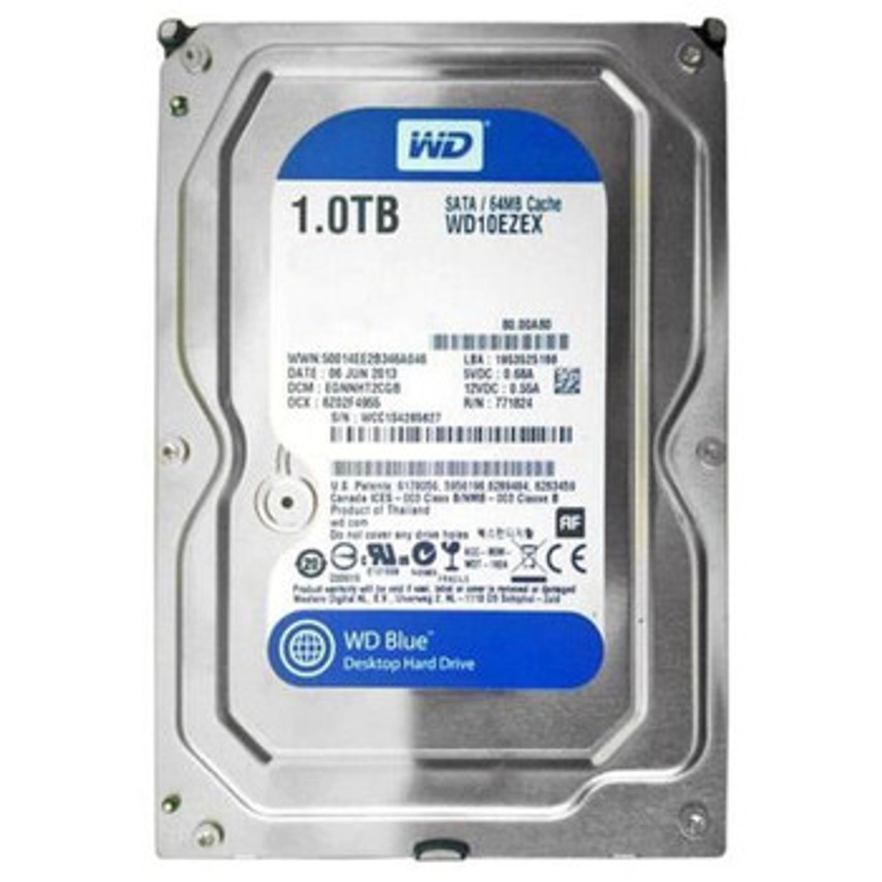 WD10EZEX-08WN4A0 | Western Digital | 1TB 7200RPM SATA 6.0 Gbps 3.5 64MB Cache Caviar Hard Drive"