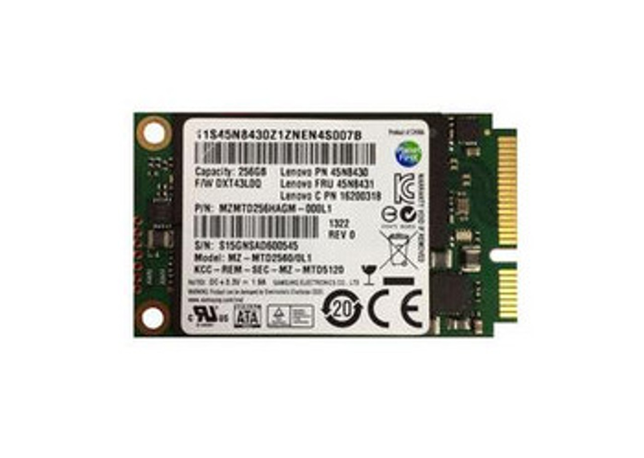 04Y2179 | Lenovo | 256GB TLC SATA 6Gbps mSATA Internal Solid State Drive (SSD) for ThinkPad Helix