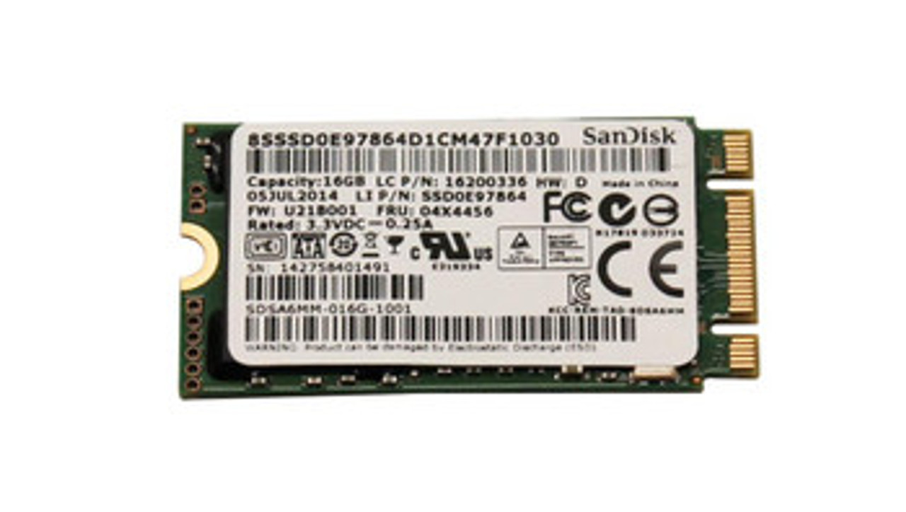 16200336 | Lenovo | 16GB MLC SATA 6Gbps M.2 2242 Internal Solid State Drive (SSD) for ThinkPad Yoga 14 Series