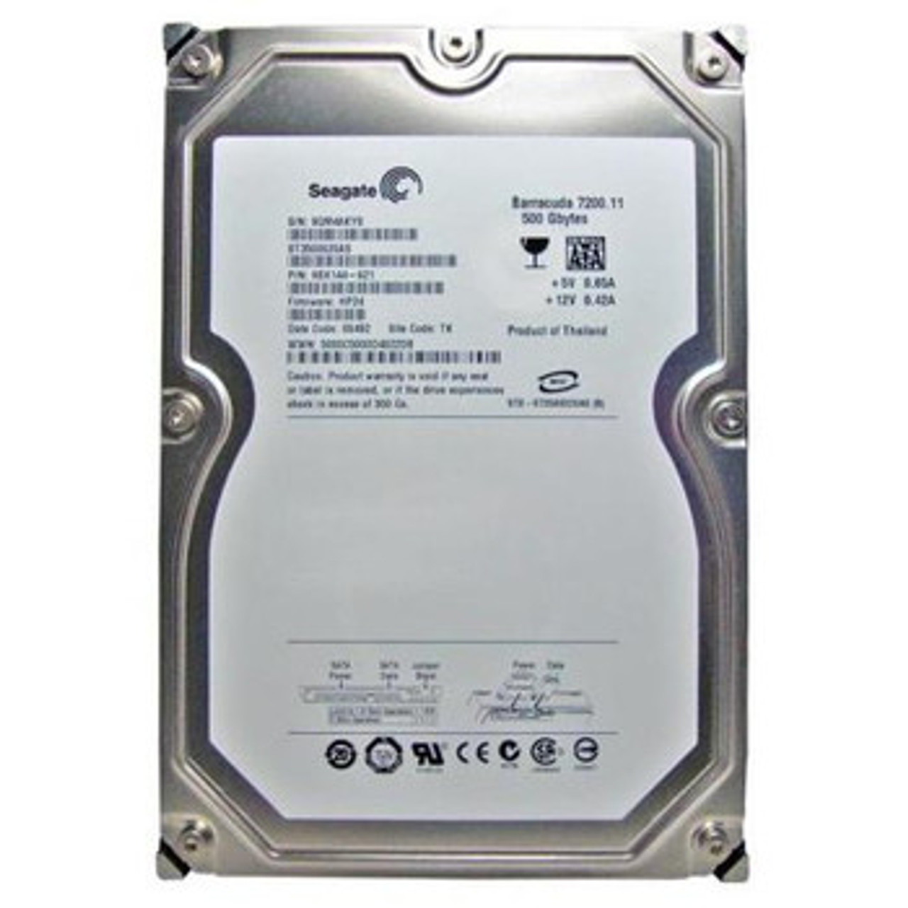 ST3500620AS | Seagate | 500GB 7200RPM SATA 3.0 Gbps 3.5 16MB Cache Barracuda Hard Drive"
