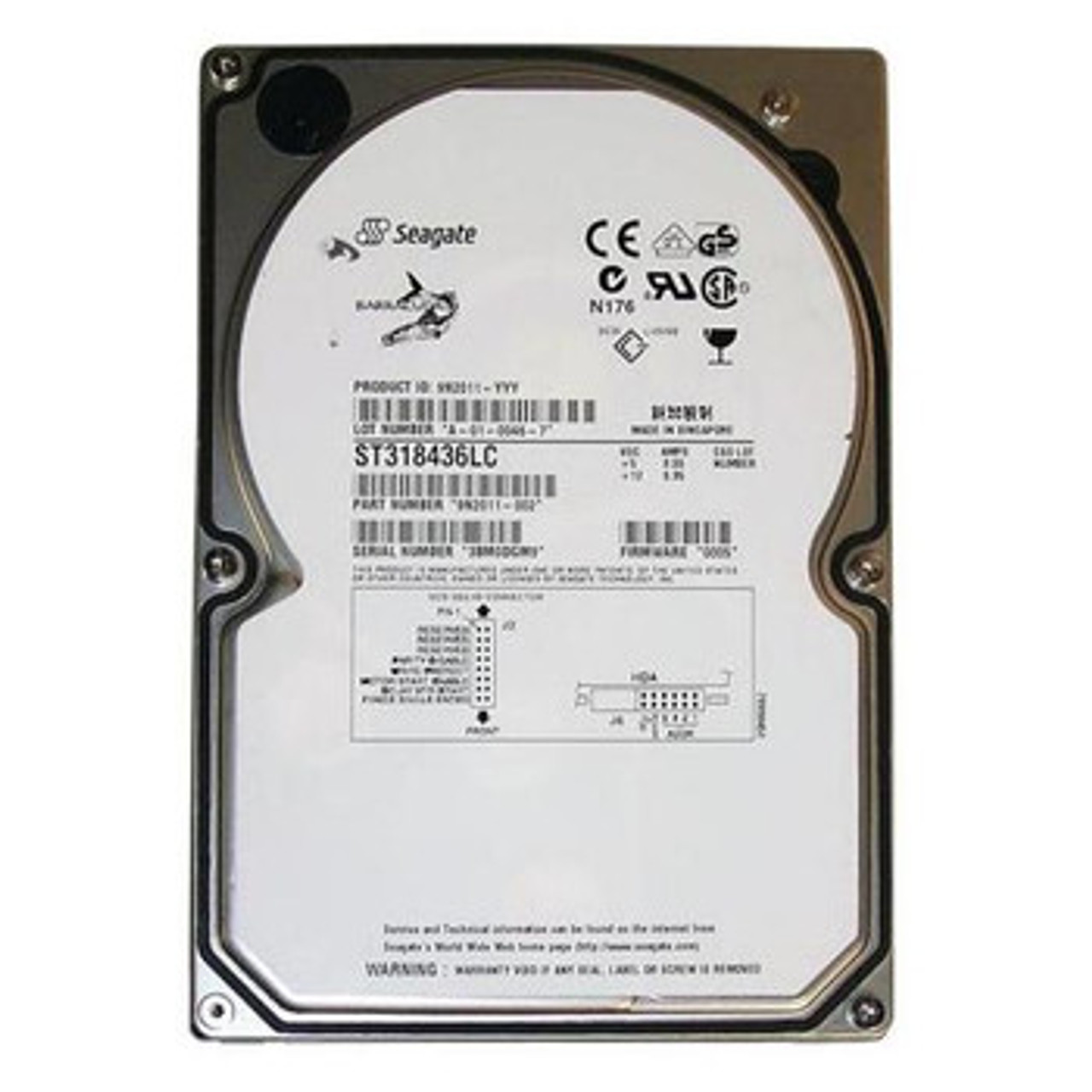 ST318436LC | Seagate | 18GB 7200RPM Ultra 160 SCSI 3.5 2MB Cache Hard Drive"