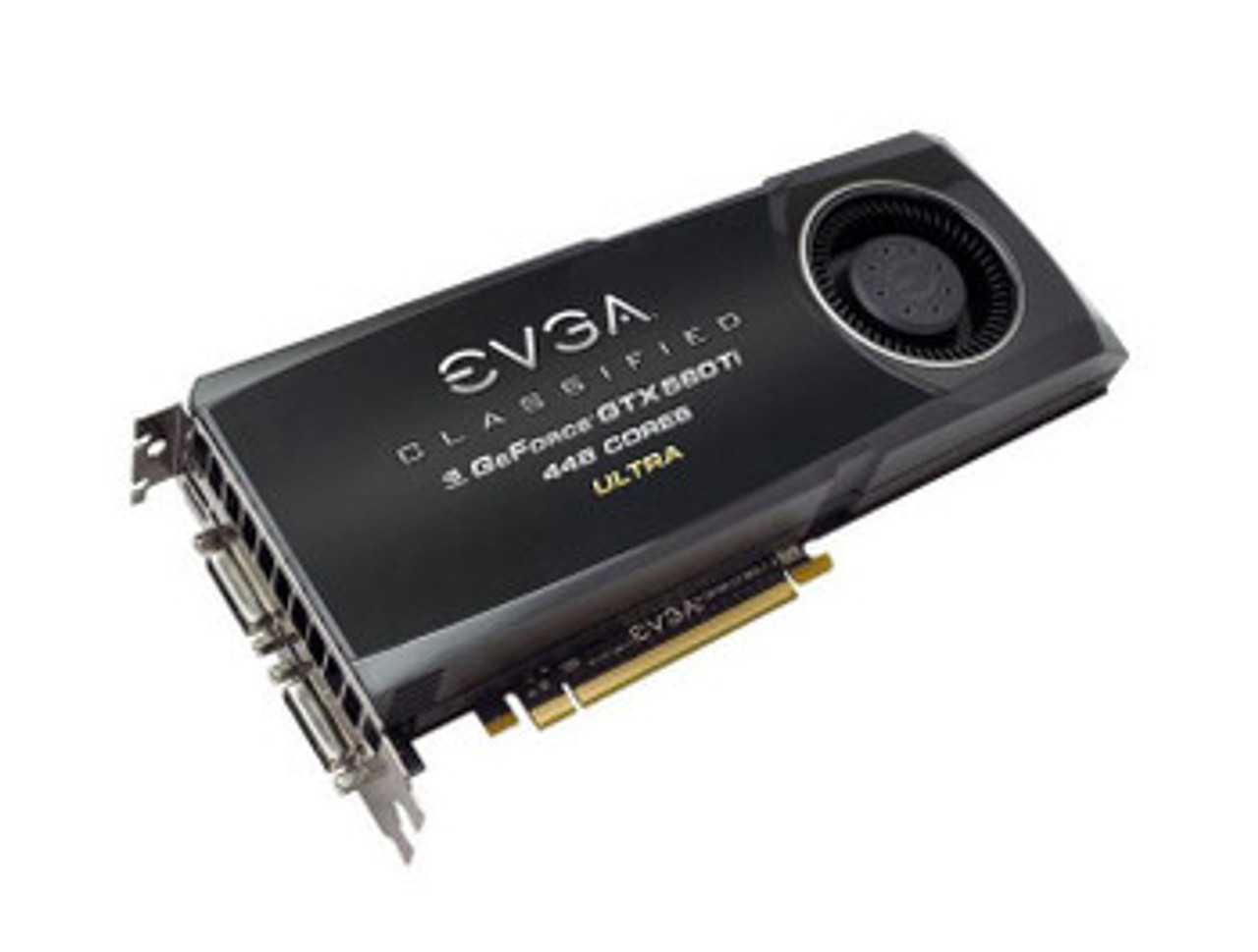 012P32078KR | EVGA | GeForce GTX 560 Ti 448 Cores Classified Ultra 1280MB GDDR5 320-bit PCI Express 2.0 x16 Dual DVI/ HDMI/ HDCP Ready/ SLI Support Video