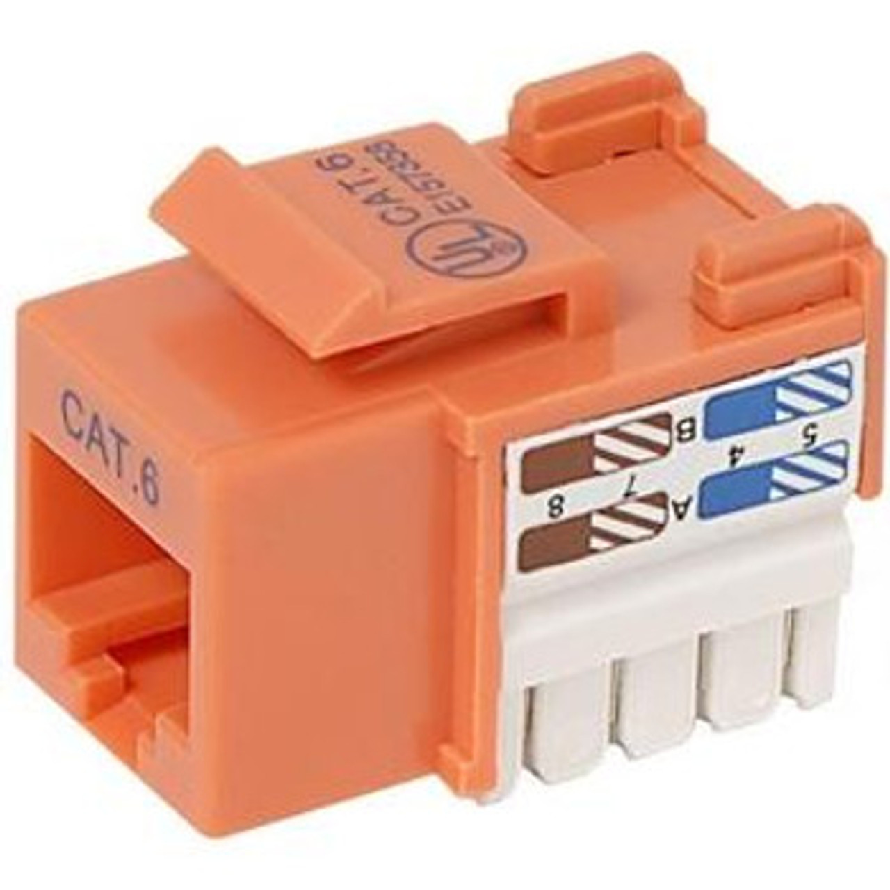 02575X | Belkin | Cat6 Keystone Jack RJ-45 Orange (Pack of 25)