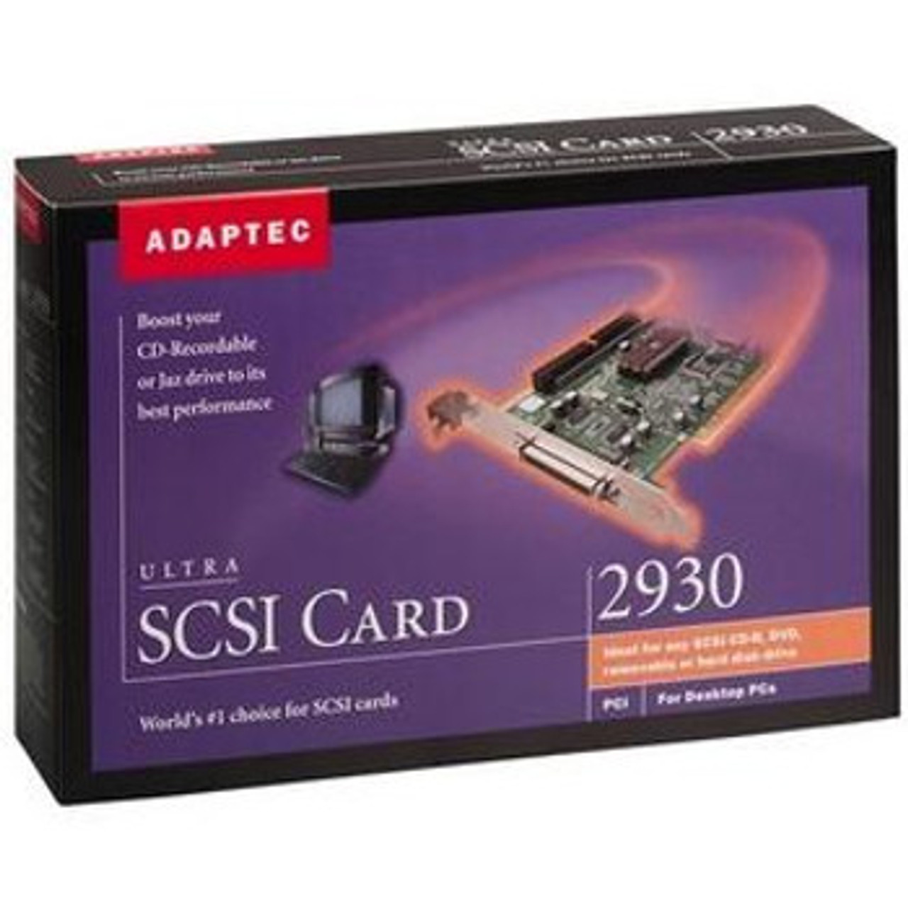 2256900-R | Adaptec | AHA-2930U Ultra SCSI Controller PCI Up to 20MBps 1 x 50-pin HD-50 Female SCSI-2 SCSI External 1 x 50-pin Male Ultra SCSI SCSI Inter