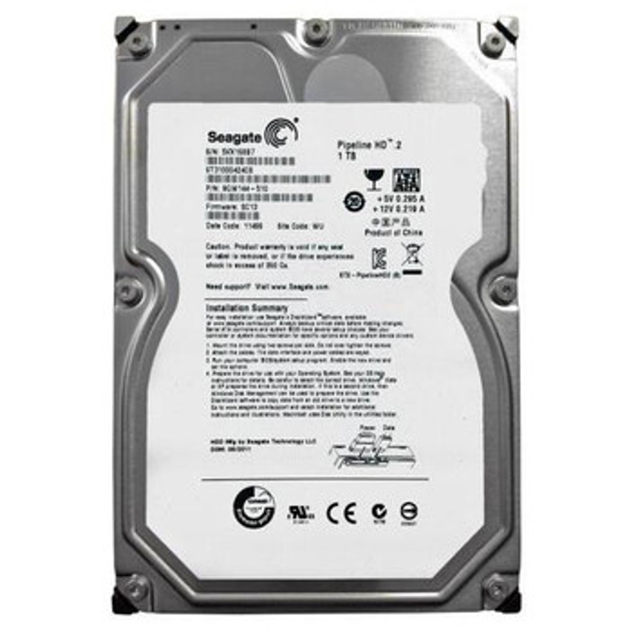 ST31000424CS | Seagate | 1TB 5900RPM SATA 3.0 Gbps 3.5 32MB Cache Pipeline Hard Drive"