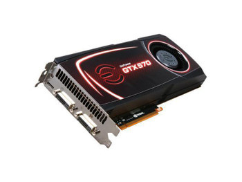 012-P3-1576-DX | EVGA | GeForce GTX 570 Superclocked 1280MB 320-bit GDDR5 PCI Express 2.0 x16 HDCP Ready SLI Support Video Graphics Card