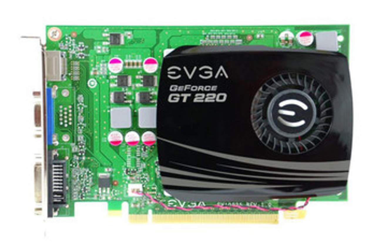 01G-P3-1227-BX | EVGA | GeForce GT 220 SuperClocked 1GB 128-bit DDR3 PCI Express 2.0 x16 DVI/ VGA/ HDMI Video Graphics Card