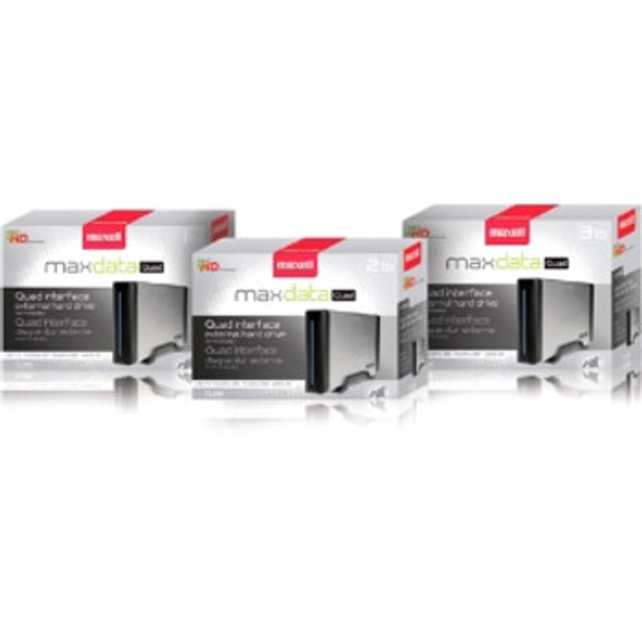 665380 | Maxell | Maxdata Quad 1TB 7200RPM USB 2.0 eSATA FireWire 400/800 16MB Cache 3.5-inch External Hard Drive