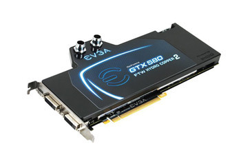 015P31589A1 | EVGA | GeForce GTX 580 Hydro Copper 1536MB GDDR5 PCI Express 2.0 Dual DVI/ Mini-HDMI/ Ready SLI Support Video Graphics Card