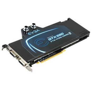 015-P3-1589-KE | EVGA | GeForce GTX 580 FTW Hydro Copper 1536MB GDDR5 PCI Express 2.0 Dual DVI/ Mini-HDMI/ Ready SLI Support Video Graphics Card