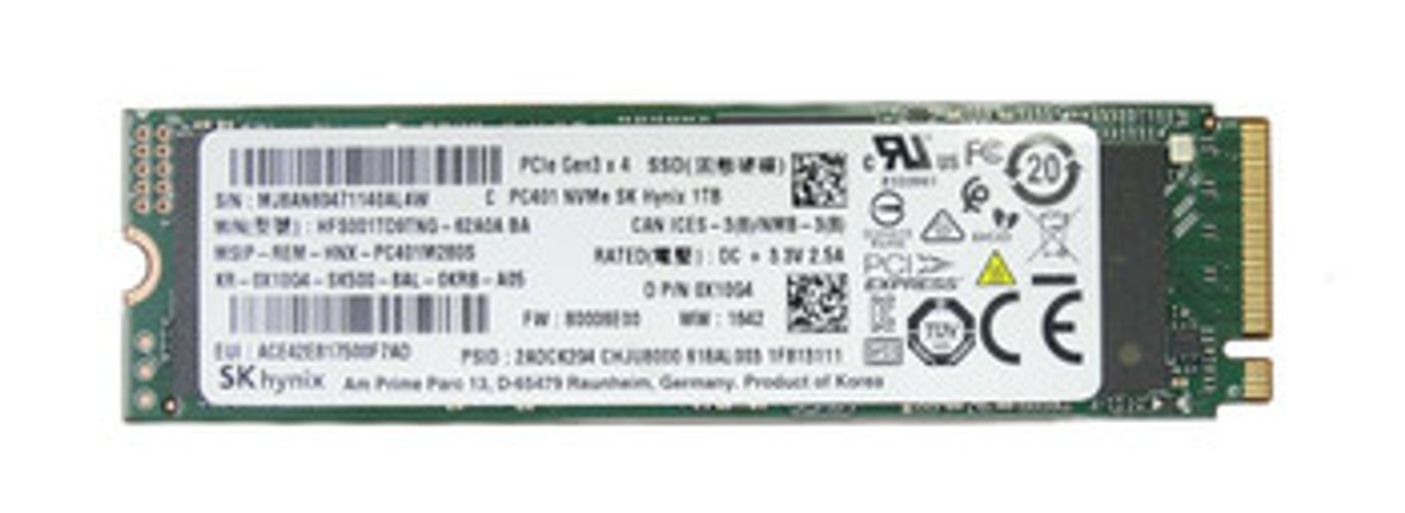 0X10G4 | Dell | 1TB NVMe M.2 2280 Gen3x4