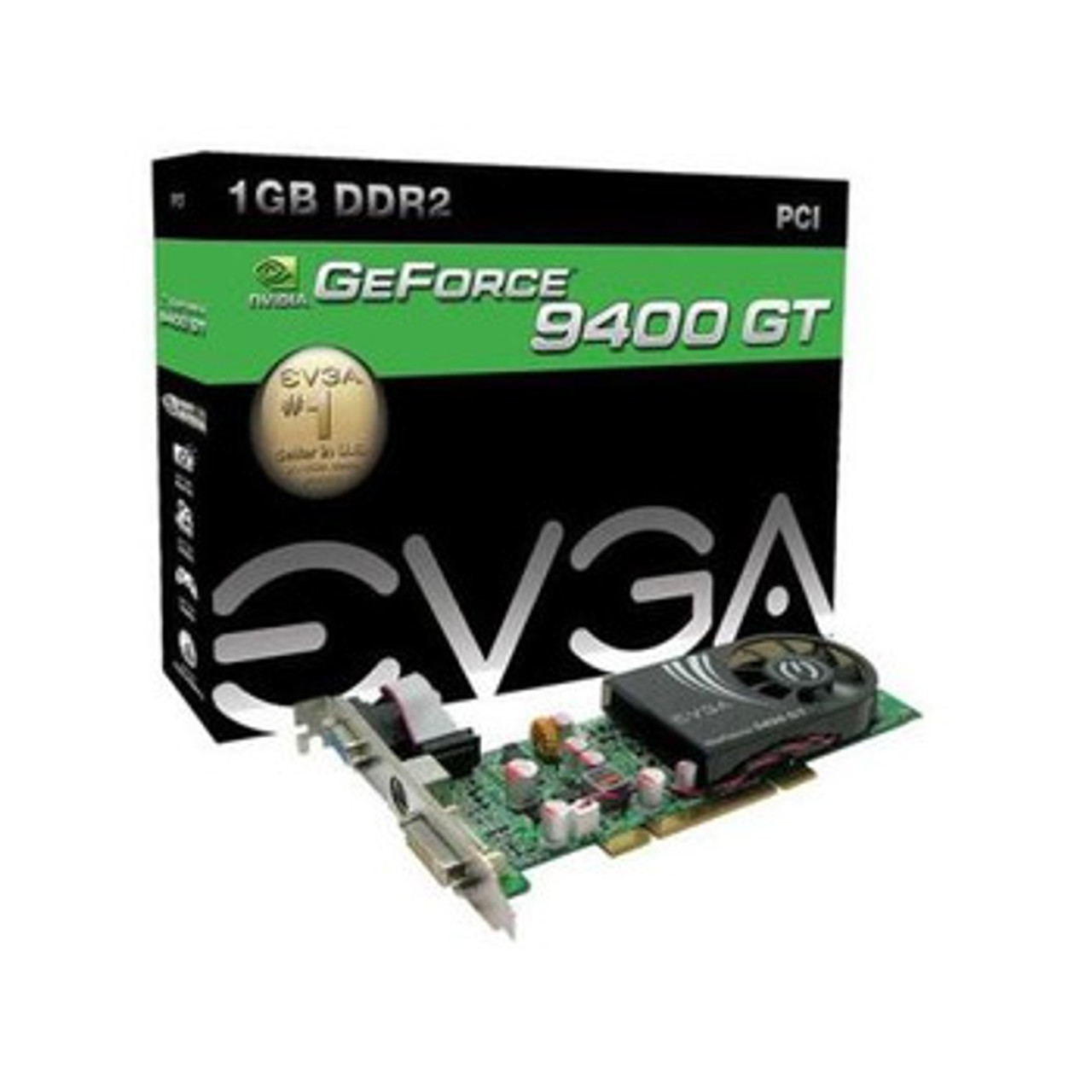 01G-P1-N948-RX | EVGA | GeForce 9400 GT 1GB 128-Bit DDR2 PCI HDCP Ready Low Profile Video Graphics Card