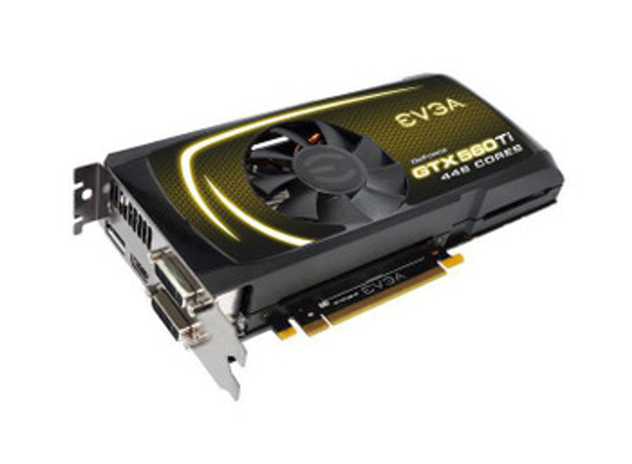 012P32066B1 | EVGA | GeForce GTX 560 Ti 448 Cores FTW 1280MB 320-bit GDDR5 PCI Express 2.0 x16 HDCP Ready SLI Support HDMI/ DisplayPort/ Dual DVI Video Gr