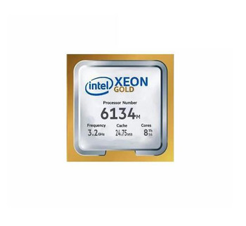 338-BNEI | Dell | Intel Xeon Gold 6134M 3.2GHz. 3.7GHz Turbo. 8C. 10.4GT/s 3UPI. 24.75M Cache. HT (130W) DDR4-2666