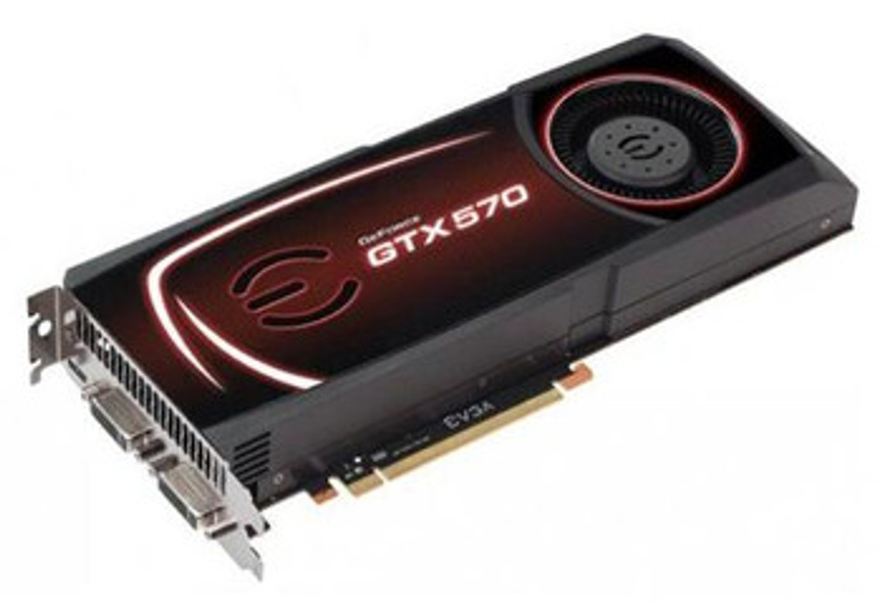 012-P3-1572-LA | EVGA | GeForce GTX 570 SuperClocked 1280MB GDDR5 320-bit PCI Express 2.0 x16 Dual-Link DVI/Mini-HDMI/ HDCP Ready/ SLI Support Video Graph
