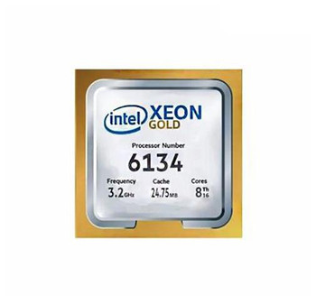 PR6134GD8C32AF-2 | EMC | Intel Xeon Gold 6134 8-Core 3.20GHz 10.40GT/s UPI 24.75MB L3 Cache Socket LGA3647 Processor