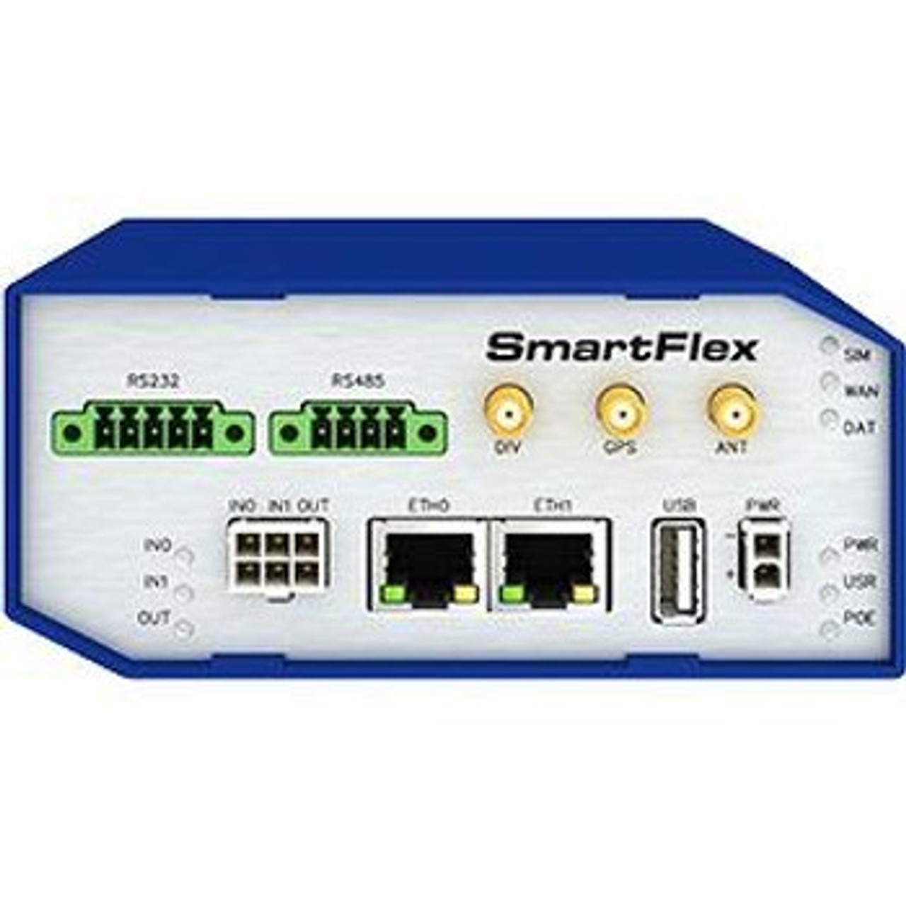SR30509310 | B&B Electronics Mfg Co | SmartFlex SR305 Cellular Modem/Wireless Router 4G LTE 2 x Network Port USB Fast Ethernet VPN Supported Rail-mountable Desktop (Refurbi