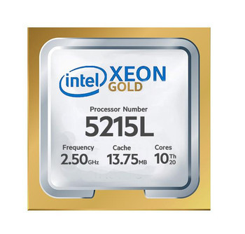 379-BDUK | Dell | Intel Xeon Gold 5215L 2.5G 10C/20T 10.4GT/s 13.75M Cache Turbo HT (85W) DDR4-2666