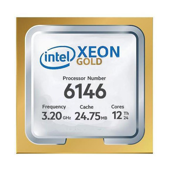 GOLD6146 | Intel | Xeon Gold 6146 12 Core Core 3.20GHz LGA 3647 24.75 MB L3 Processor