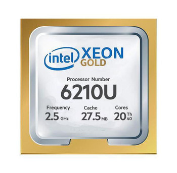 P12039-L21 | HPE | 2.50GHz 27.5MB Cache Socket FCLGA3647 Intel Xeon Gold 6210U 20-Core Processor Upgrade for ML350 Gen10