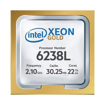 338-BTSJ | Dell | Intel Xeon Gold 6238L 2.1G 22C/44T 10.4GT/s 30.25M Cache Turbo HT (140W) DDR4-2933