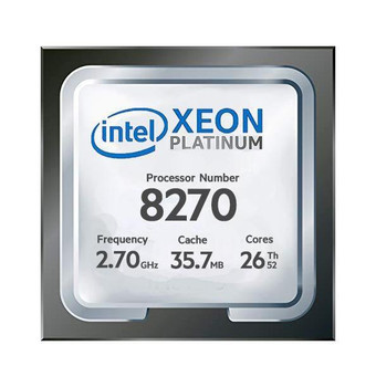 338-BSMC | Dell | 2.70GHz 36MB Cache Socket FCLGA3647 Intel Xeon Platinum 8270 26-Core Processor Upgrade