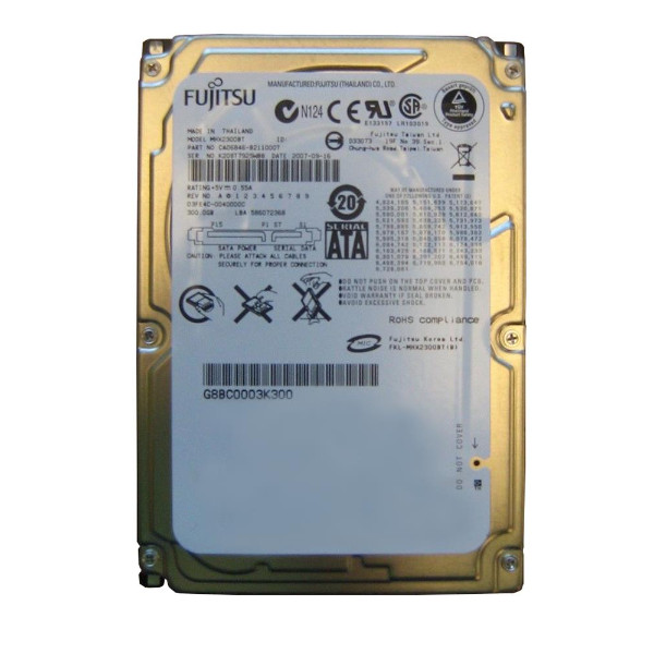 MHX2300BT | Fujitsu | 300GB 4200RPM 8MB Cache SATA 7-Pin 2.5-inch Hard Drive