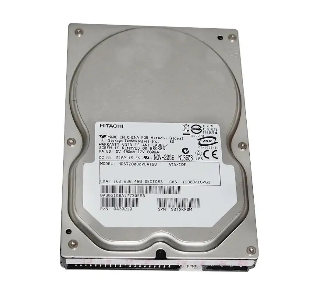 0A30755 | HGST | Deskstar 40GB 7200RPM IDE Ultra ATA-100 2MB Cache Hard Drive