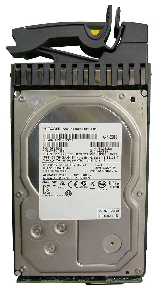 0F14043 | Hitachi | Ultrastar 7K3000 2TB 7200RPM SATA 6GB/s 64MB Cache 3.5-inch Hard Drive