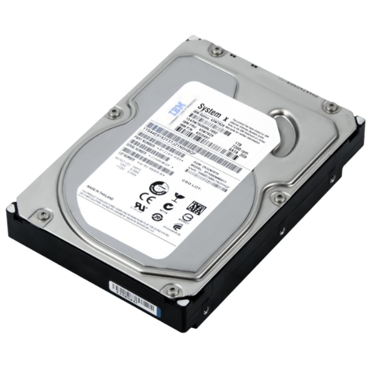 43W7629 | IBM | Ultrastar A7K1000 1TB 7200RPM SATA 3.0GB/s 32MB Cache 3.5-inch Hard Drive