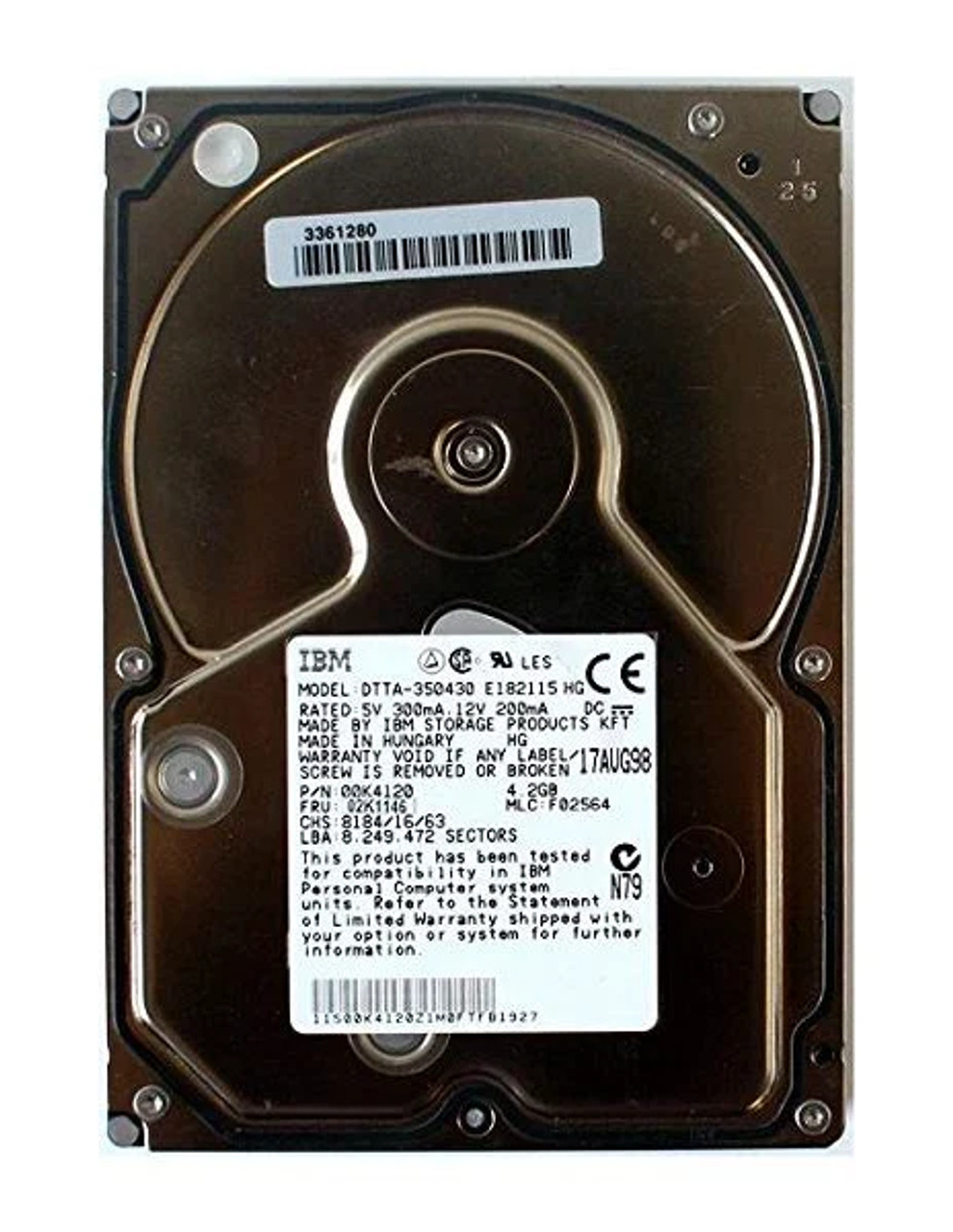 DTTA-350430 | IBM | 4GB 5400RPM IDE 3.5-inch Hard Drive
