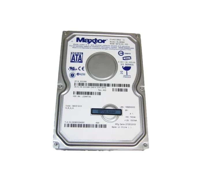 6L080M0 | Maxtor | DiamondMax 10 80GB 7200RPM SATA 1.5GB/s 8MB Cache 3.5-inch Hard Drive